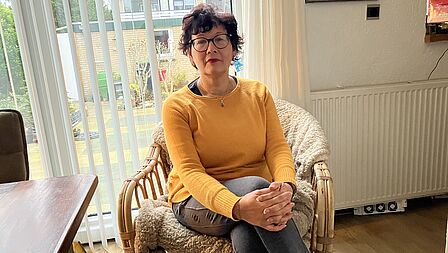 Bewoner Ilse Reyneke in haar woning in Heemskerk